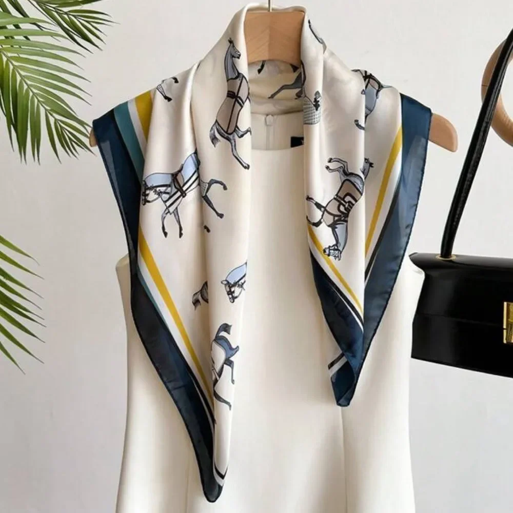 Equestrian Print Scarf N1332